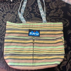 Kavu Tote! So cute!! Green striped canvas